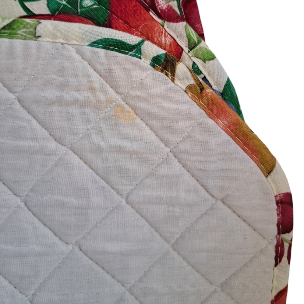 VTG KAY DEE RHAPSODY quilted fruit orchard placements napkins farmhouse USA - Picture 5 of 9
